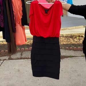 Enfocus Studio Red and Black dress